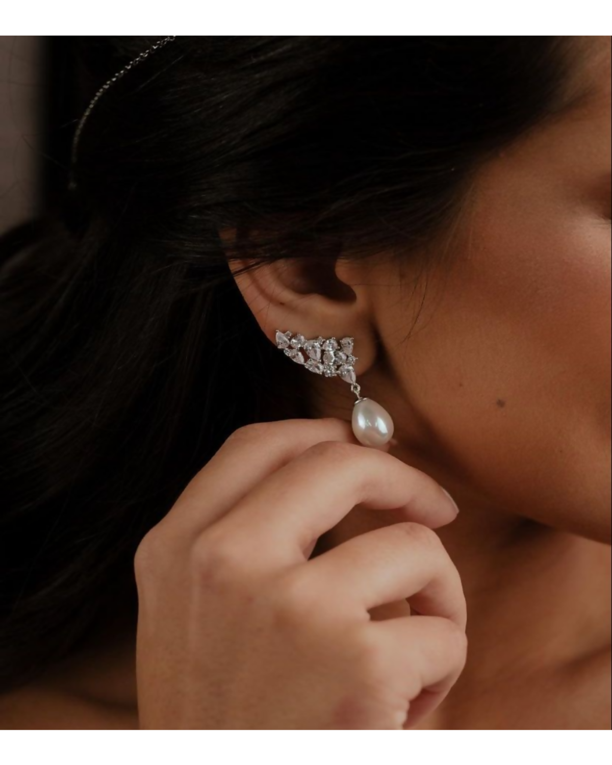 Brinco para Noiva Banhado em ouro Alessandra Cazzaro