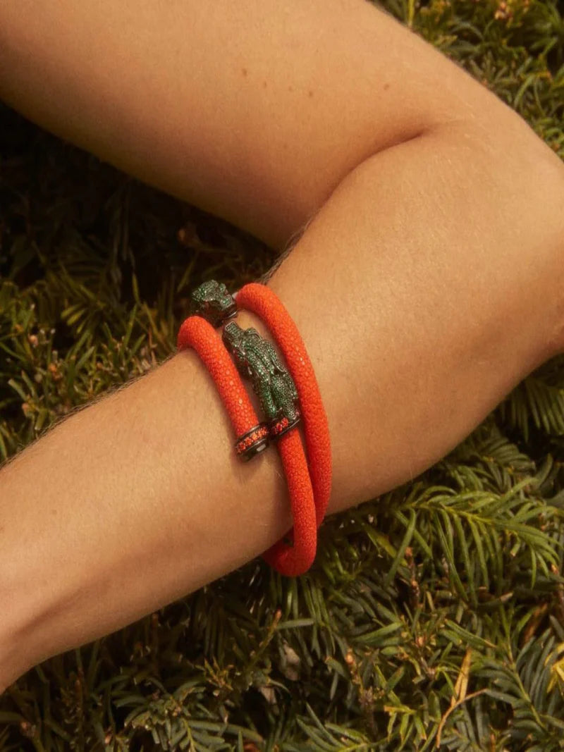 Bracelete Galuchat Horse Festa Adriana Leite Joias
