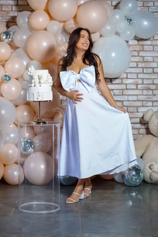 Vestido Noiva Longo Fluído Chiffon Noiva no Civil