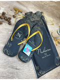 Kit 30 Chinelos com Saquinhos Personalizados Pé de Noiva