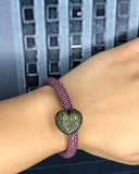 Bracelete Galuchat Coraçao Festa Adriana Leite Joias