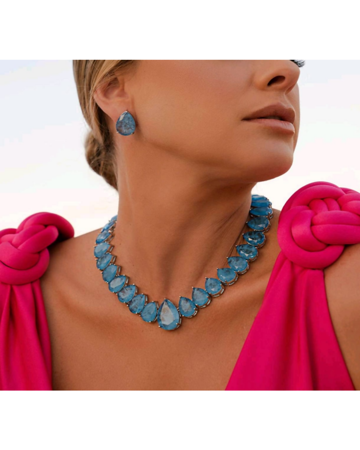 Conjunto de Colar e Brinco Festa Poly Fusion Andreia Brito