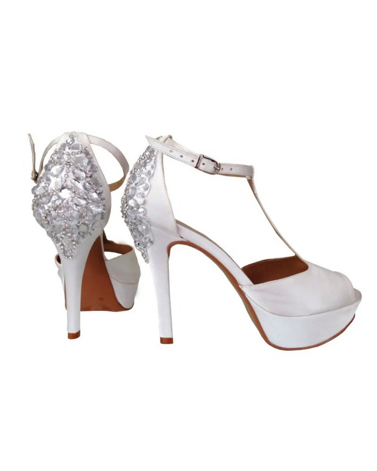 Sandália Peep Toe Marina de Noiva e Festa Marina Borja Atelier