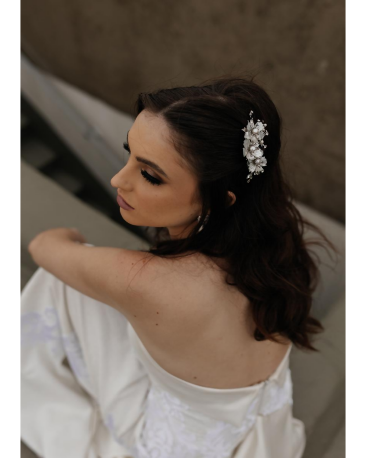 Pente para Noiva Zircônias e Madrepérolas Alessandra Cazzaro