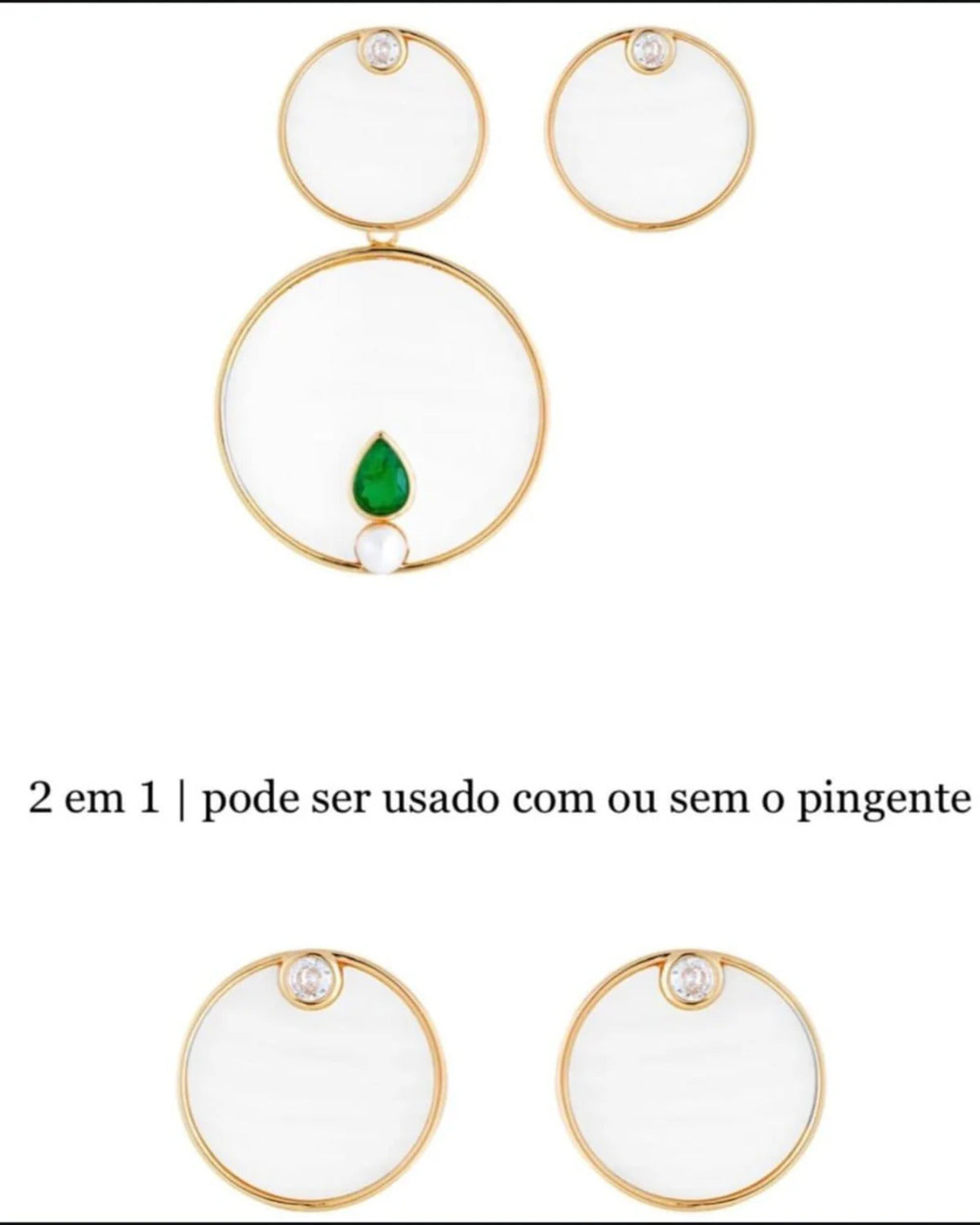 Brinco Madrepérola Festa Adriana Leite Joias