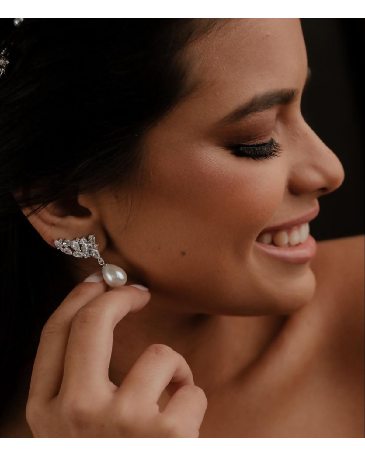 Brinco para Noiva Banhado em ouro Alessandra Cazzaro