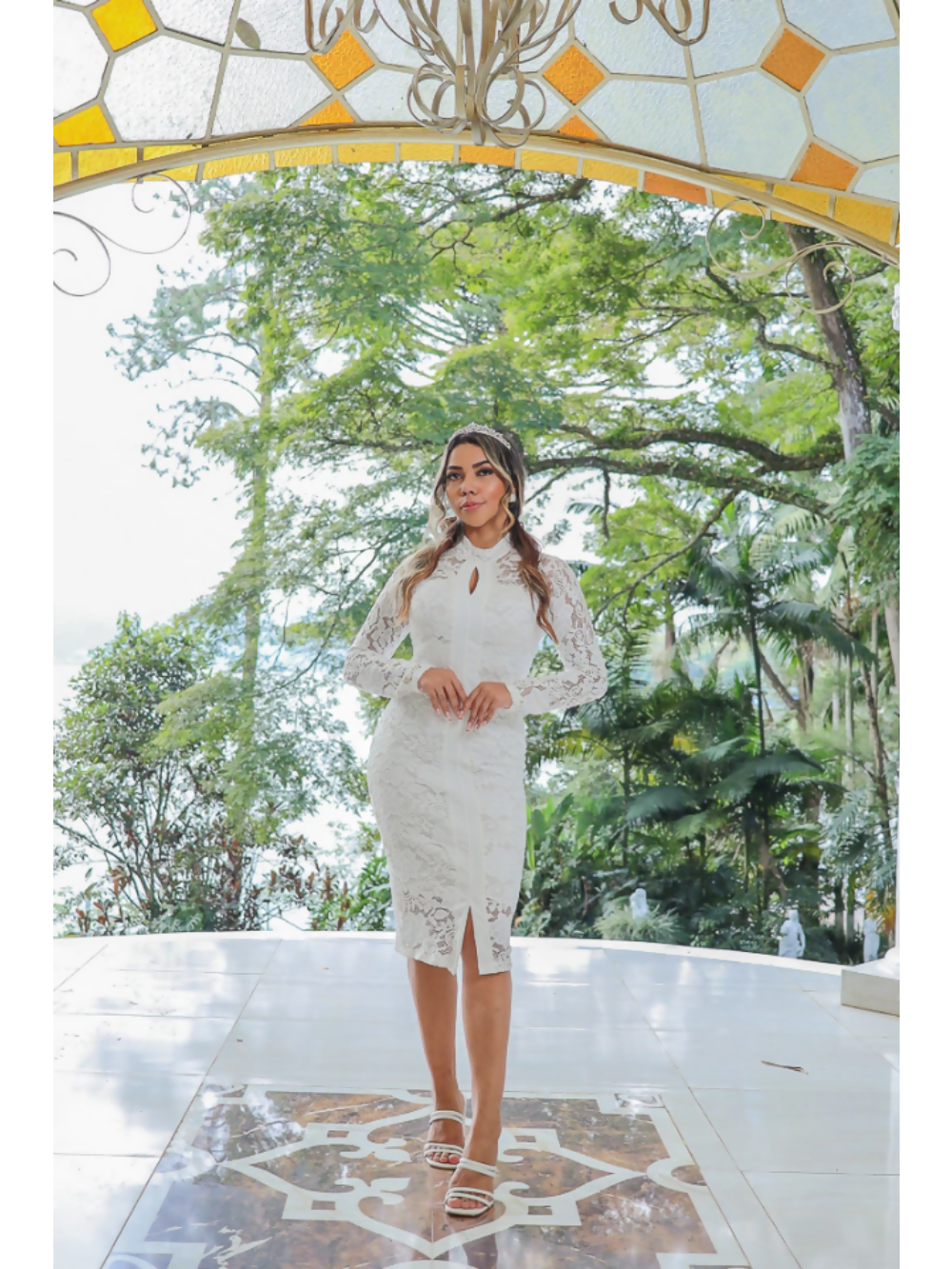 Vestido de Noiva Golinha Alta Noiva No Civil