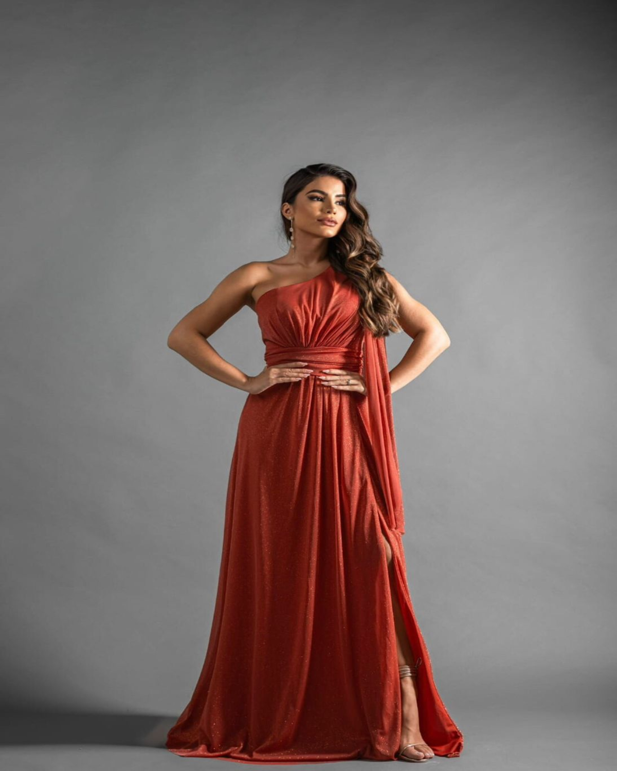 Vestido de Festa Aurora Tule e Gliter Galla Dress