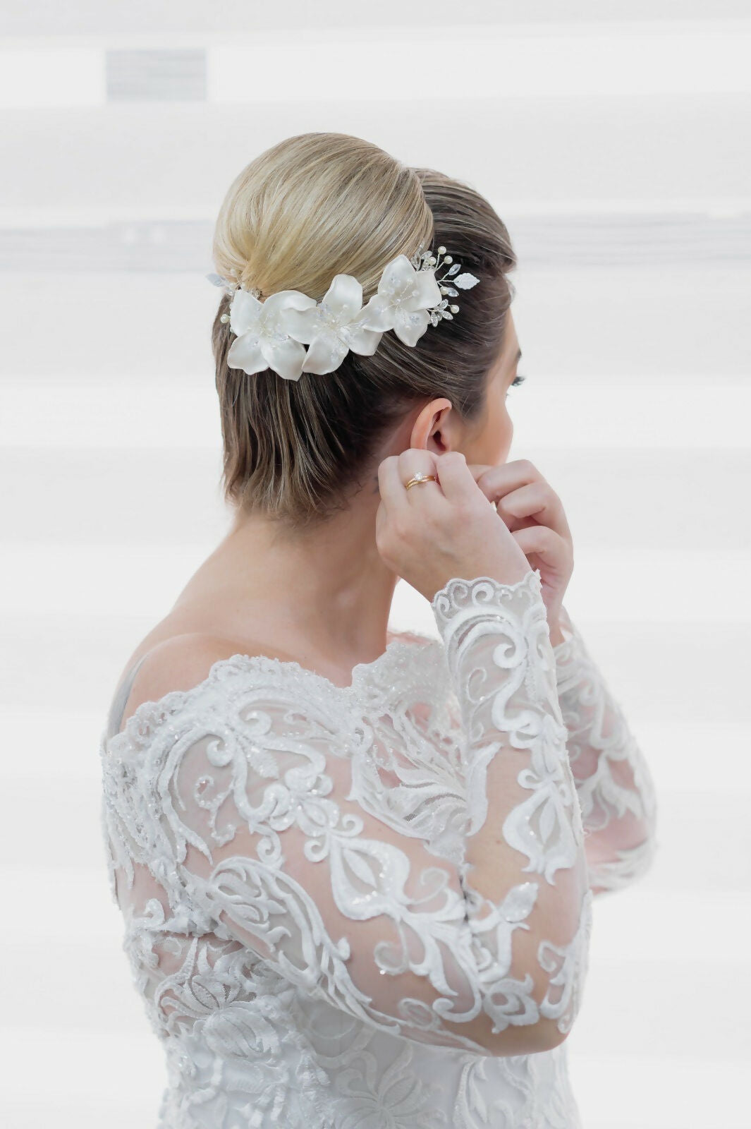 Pente de Noiva Porcelana Fria Pri Grinaldas