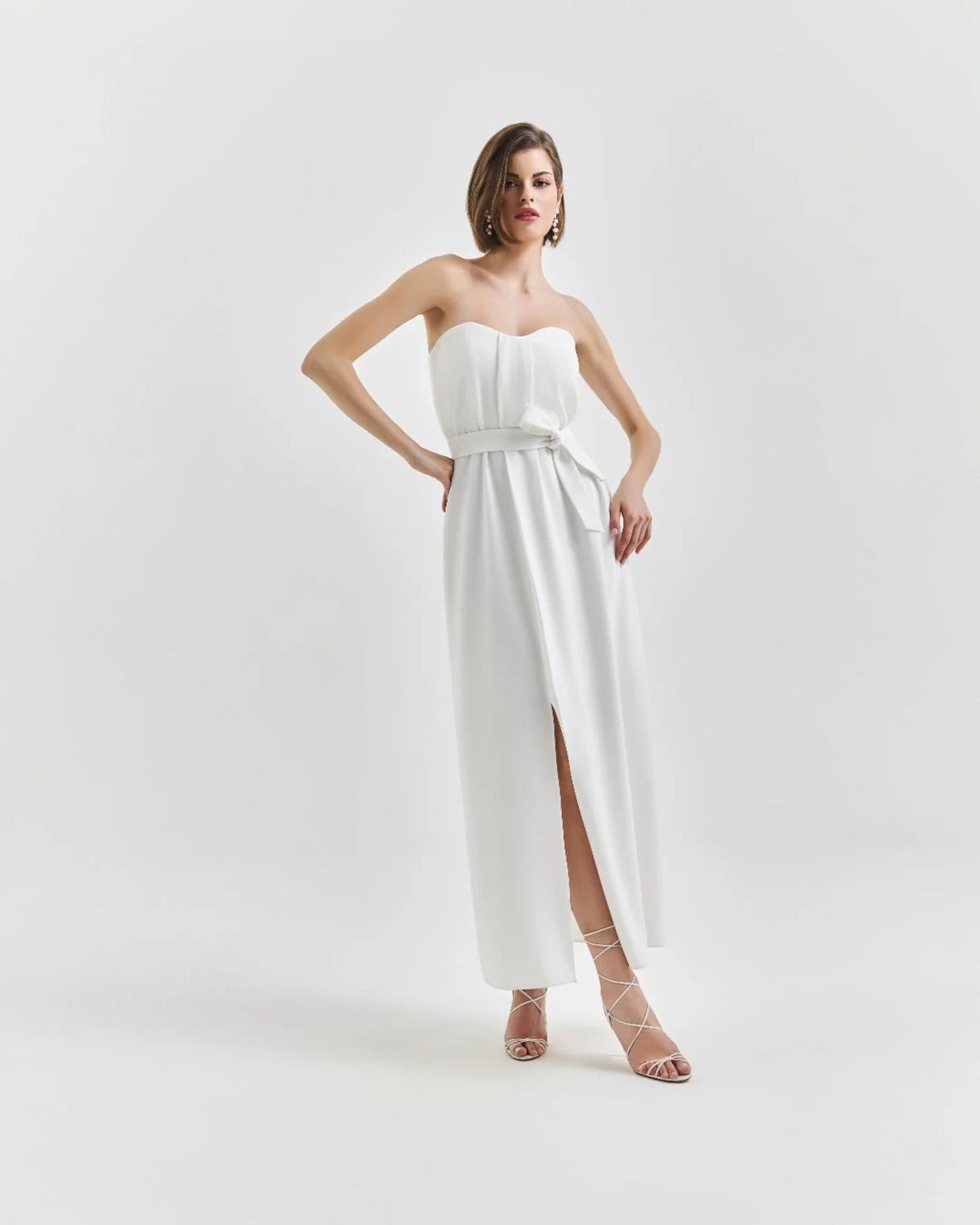 Vestido de Noiva Midi Drica V Condotti