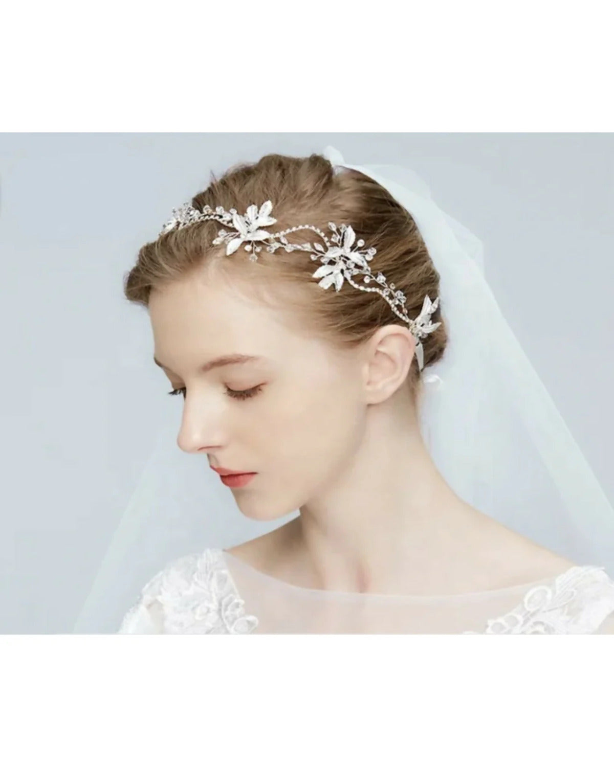 Tiara de Noiva Vert Galant Narcisa Acessórios