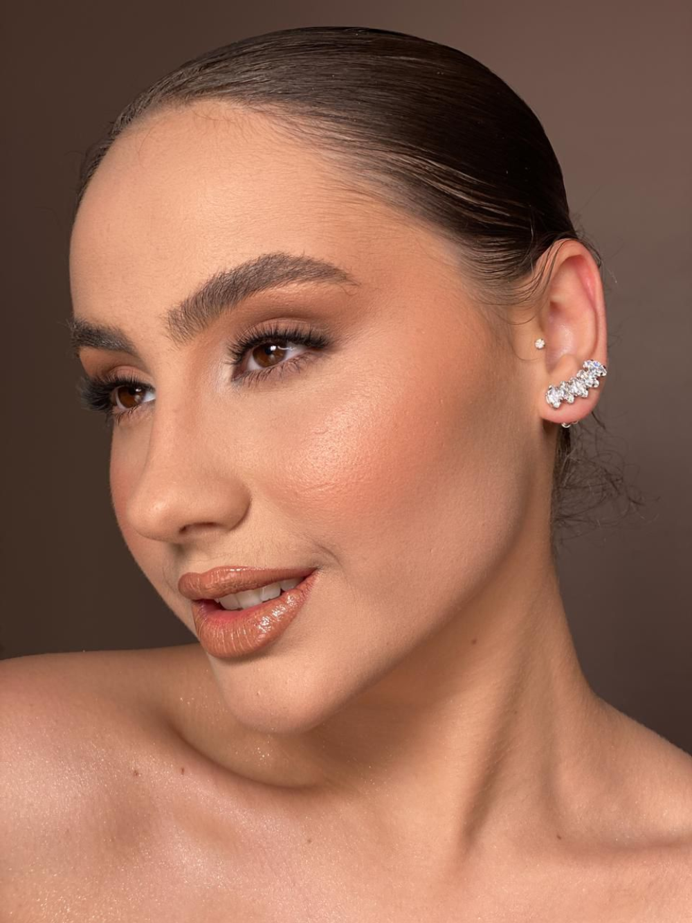 Brinco Earcuff Zircônias Prata Vi Semijoias