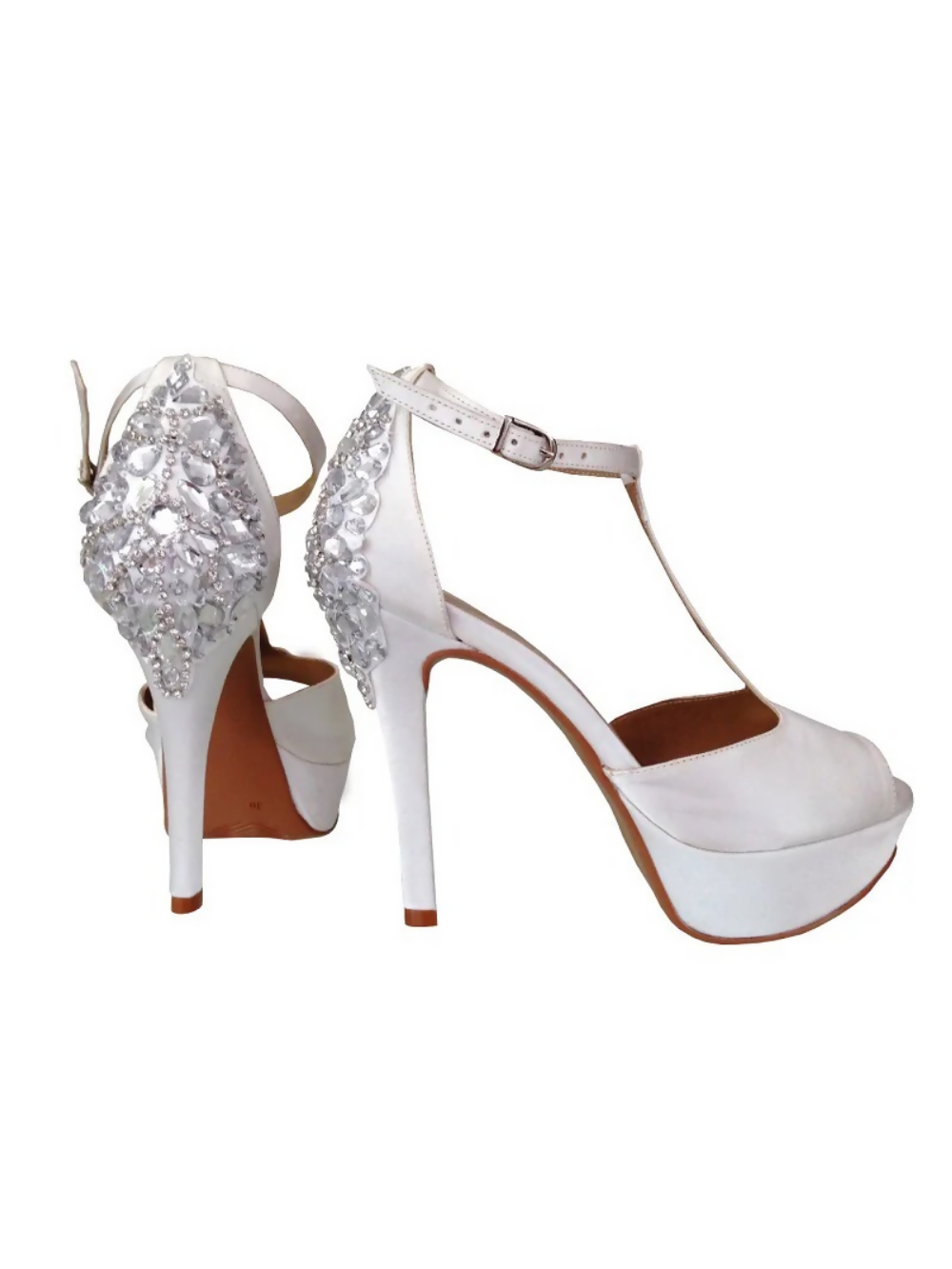 Sandália Peep Toe Marina de Noiva e Festa Marina Borja Atelier
