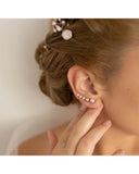 Brinco em Ouro Rose com Pérolas Alessandra Cazzaro