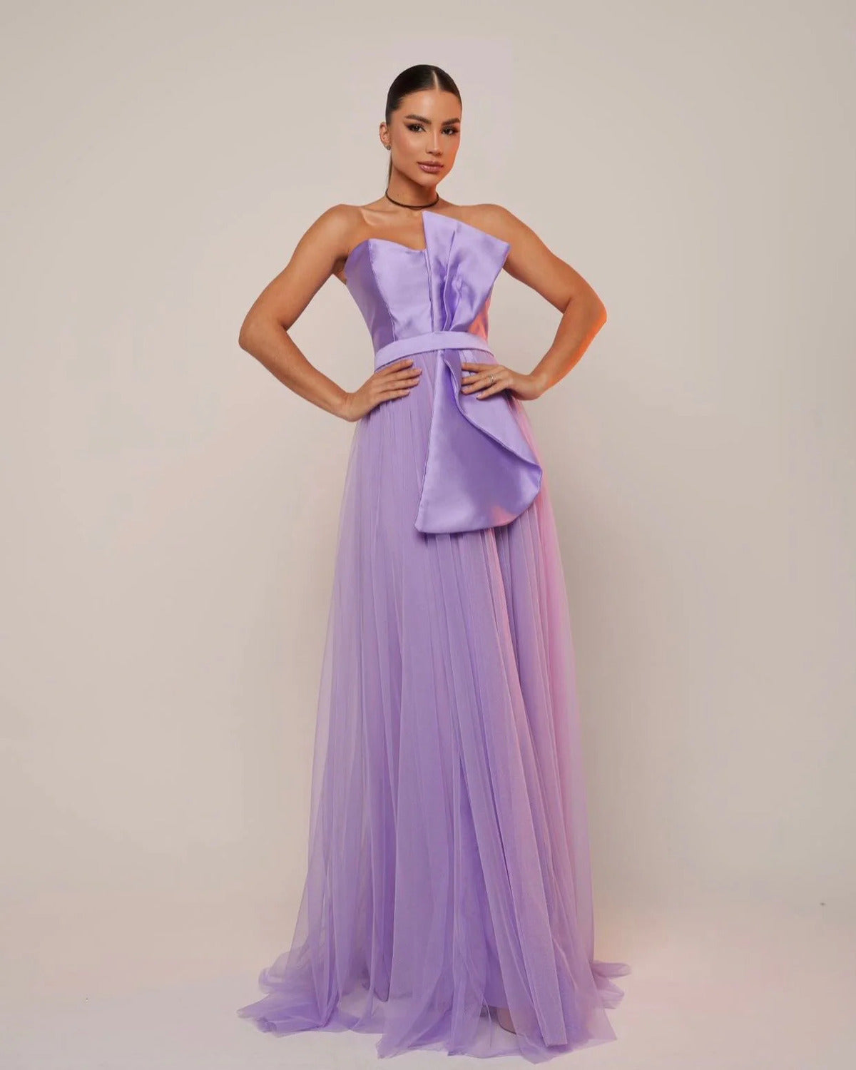 Vestido de Festa Mix de Tecido Galla Dress