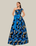 Vestido de Festa Longo Azul Royal Agatha Amallu Oficial