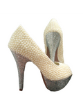 Sapato Peep Toe Aurora de Noiva e Festa Marina Borja Atelier