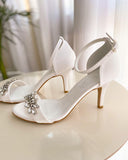 Sandália de Noiva Gisele Pedraria Sara Bride