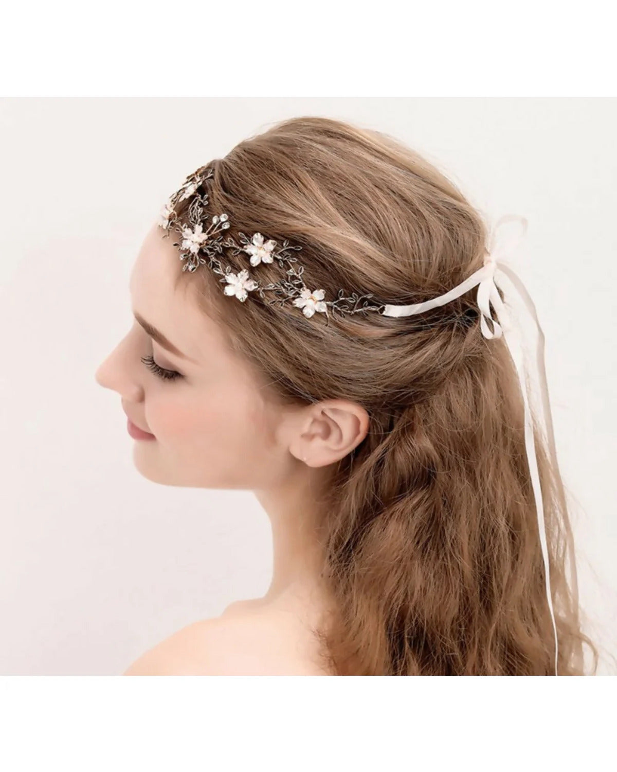 Tiara de Noiva Maresias Narcisa Acessórios