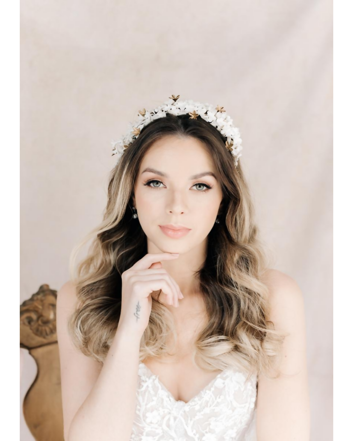 Tiara para Noiva Porcelana Fria Alessandra Cazzaro