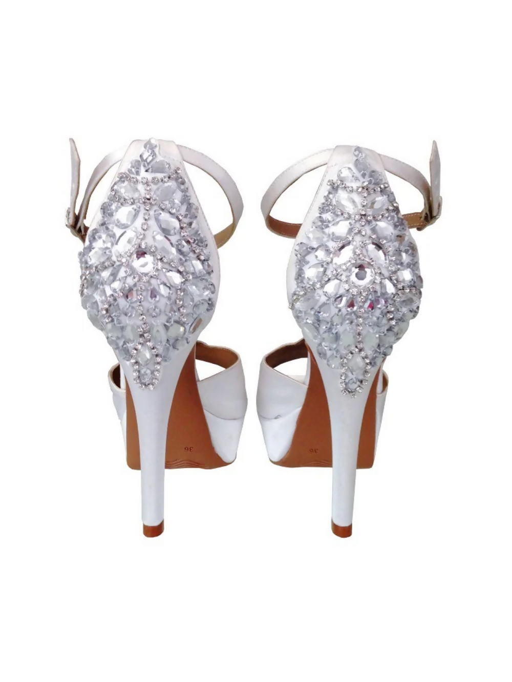 Sandália Peep Toe Marina de Noiva e Festa Marina Borja Atelier