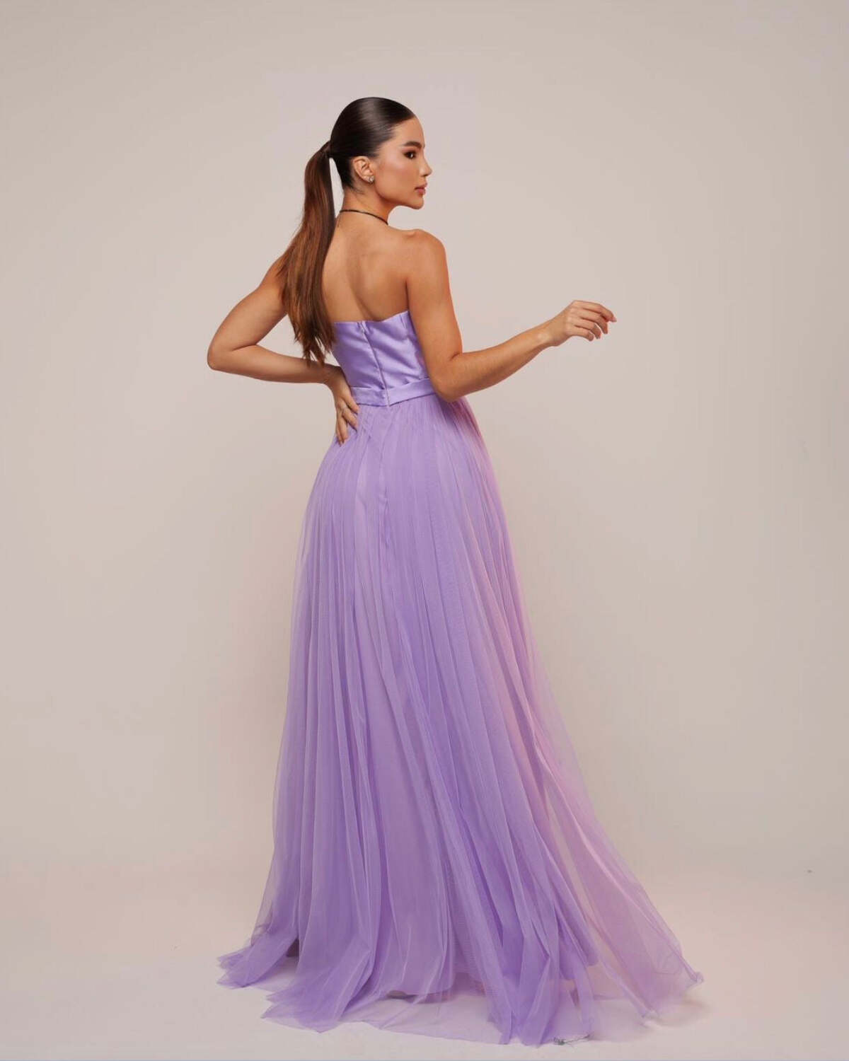 Vestido de Festa Mix de Tecido Galla Dress