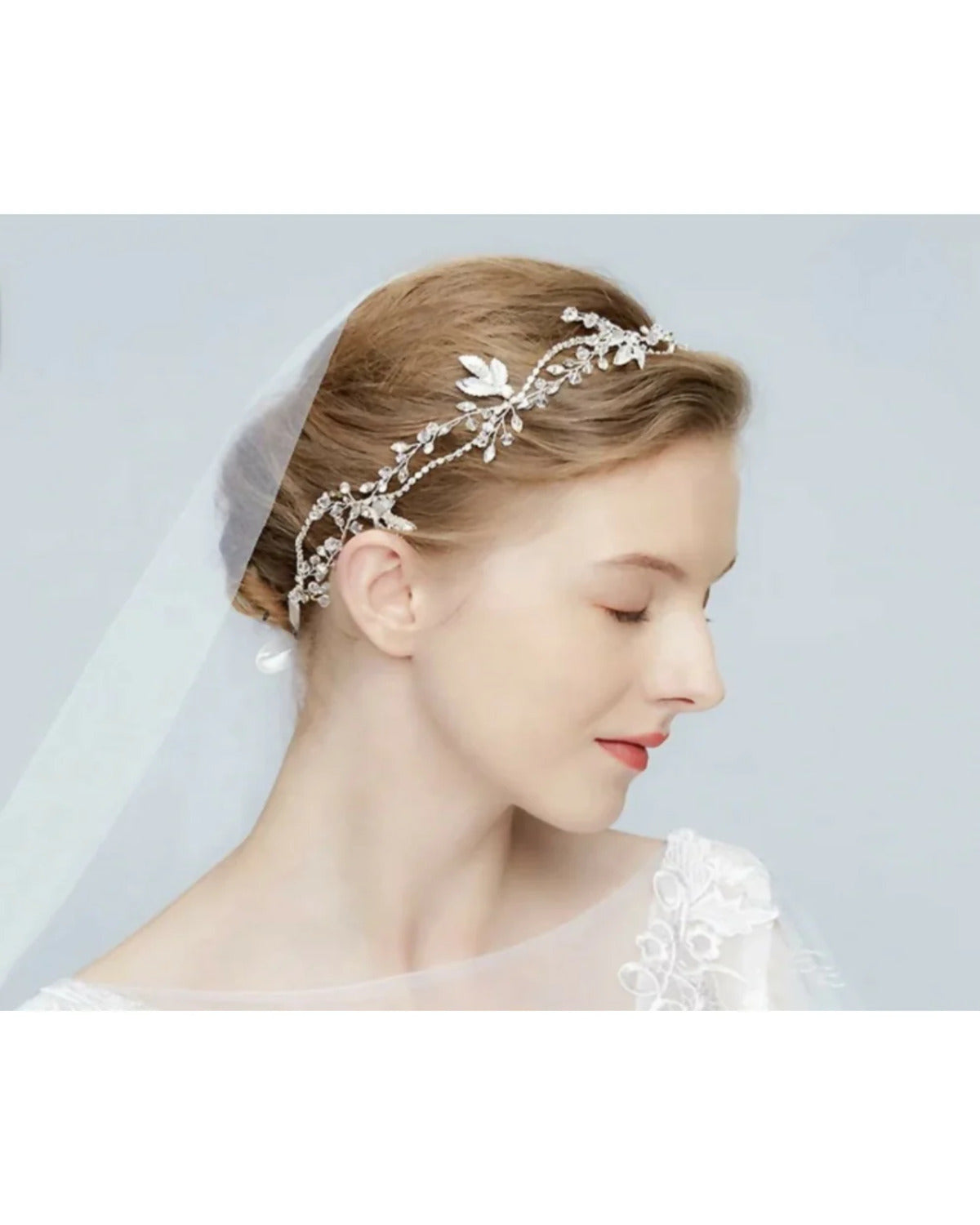 Tiara de Noiva Vert Galant Narcisa Acessórios