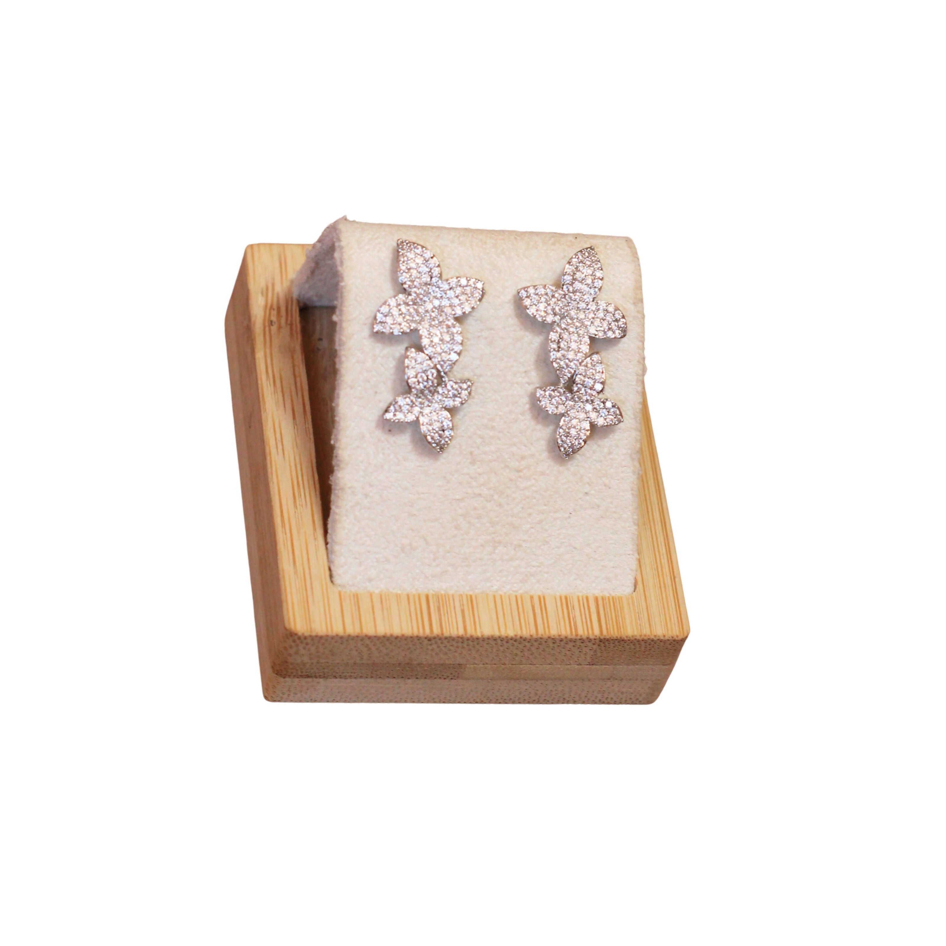 Brinco Ear Cuff de Noiva e Festa Duo Flowers Ateliê Bride