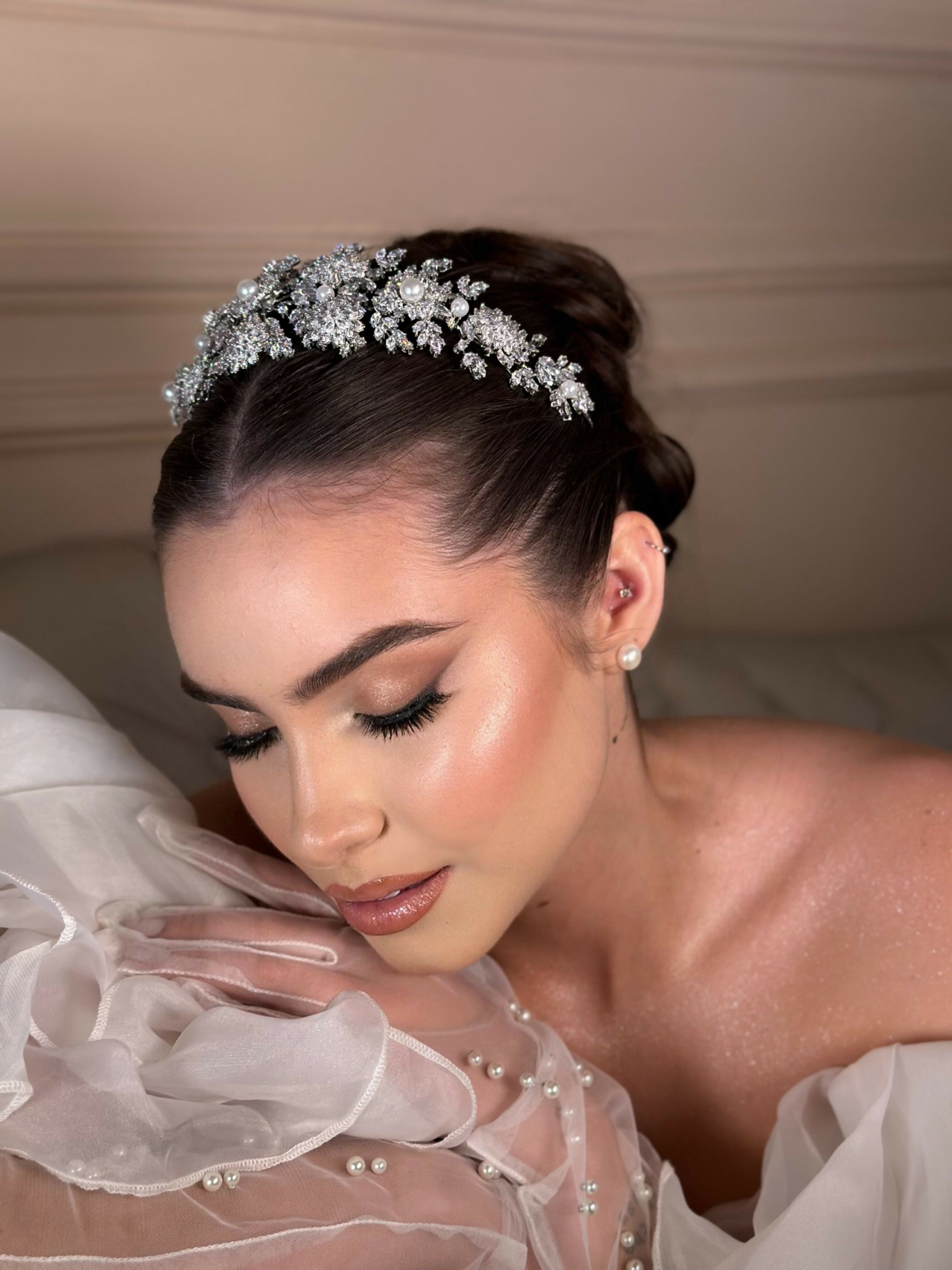 Tiara para Noiva Luxo Anna Conte Acessórios
