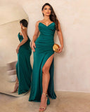 Vestido de Festa Longo Verde Esmeralda Samara Amallu Oficial