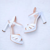 Sandália Peep Toe Nina de Noiva Borja Atelier