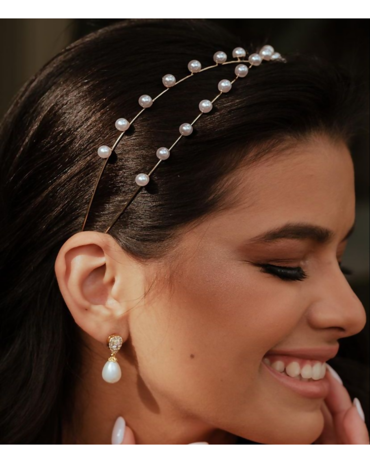 Tiara para Noiva Pérola Barroca Alessandra Cazzaro