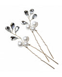 Par de Grampos Charm com Pérolas e Cristais Narcisa Acessórios
