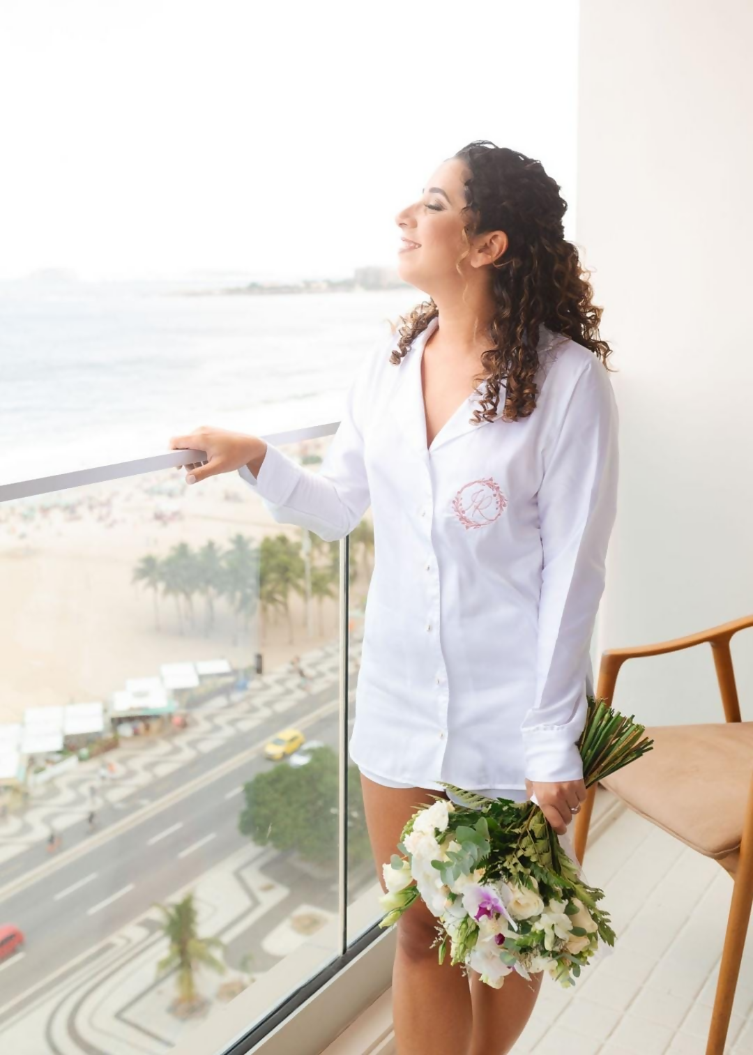 Pijama de Noiva Manga longa Ateliê Mayra Bueno