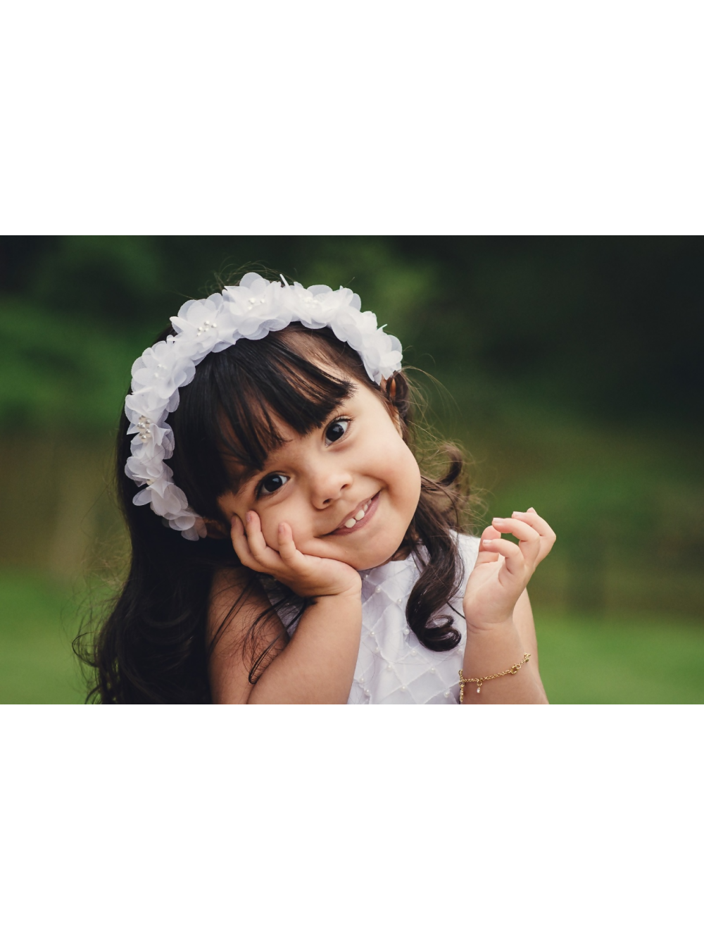 Tiara Infantil Damas flores SilFlores