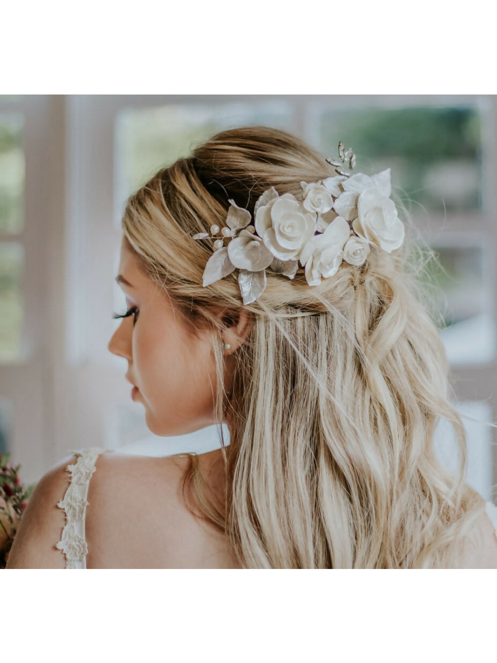Pente de rosas para noiva Rosali Minelli Atelier
