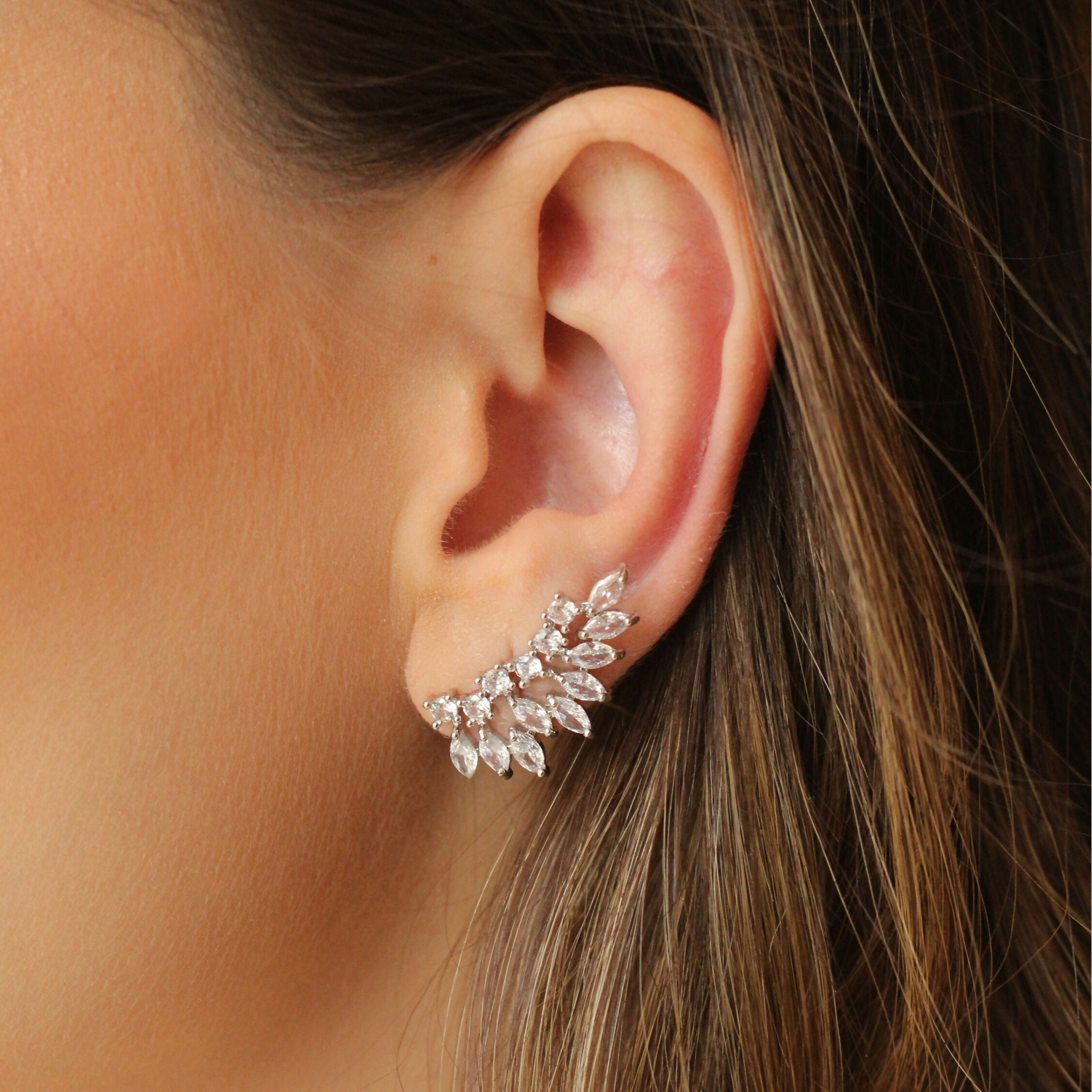 Brinco Ear cuff de Noiva e Festa Carol Ateliê Bride