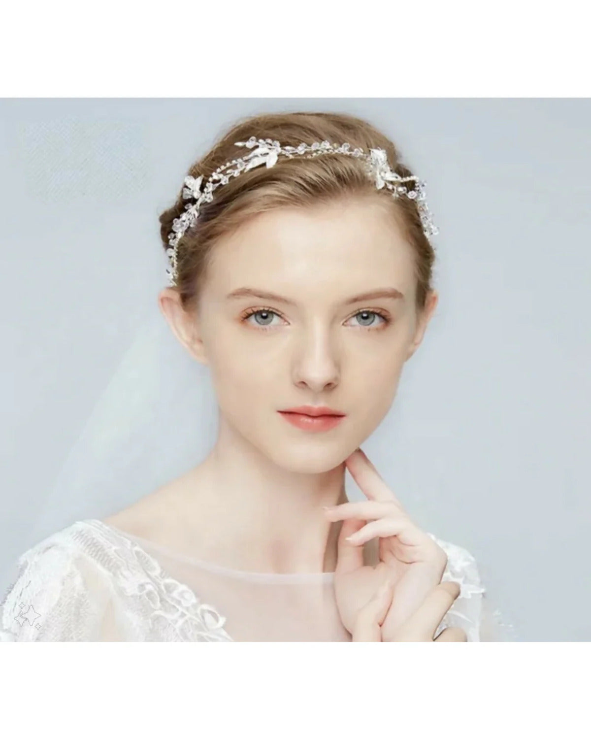 Tiara de Noiva Vert Galant Narcisa Acessórios