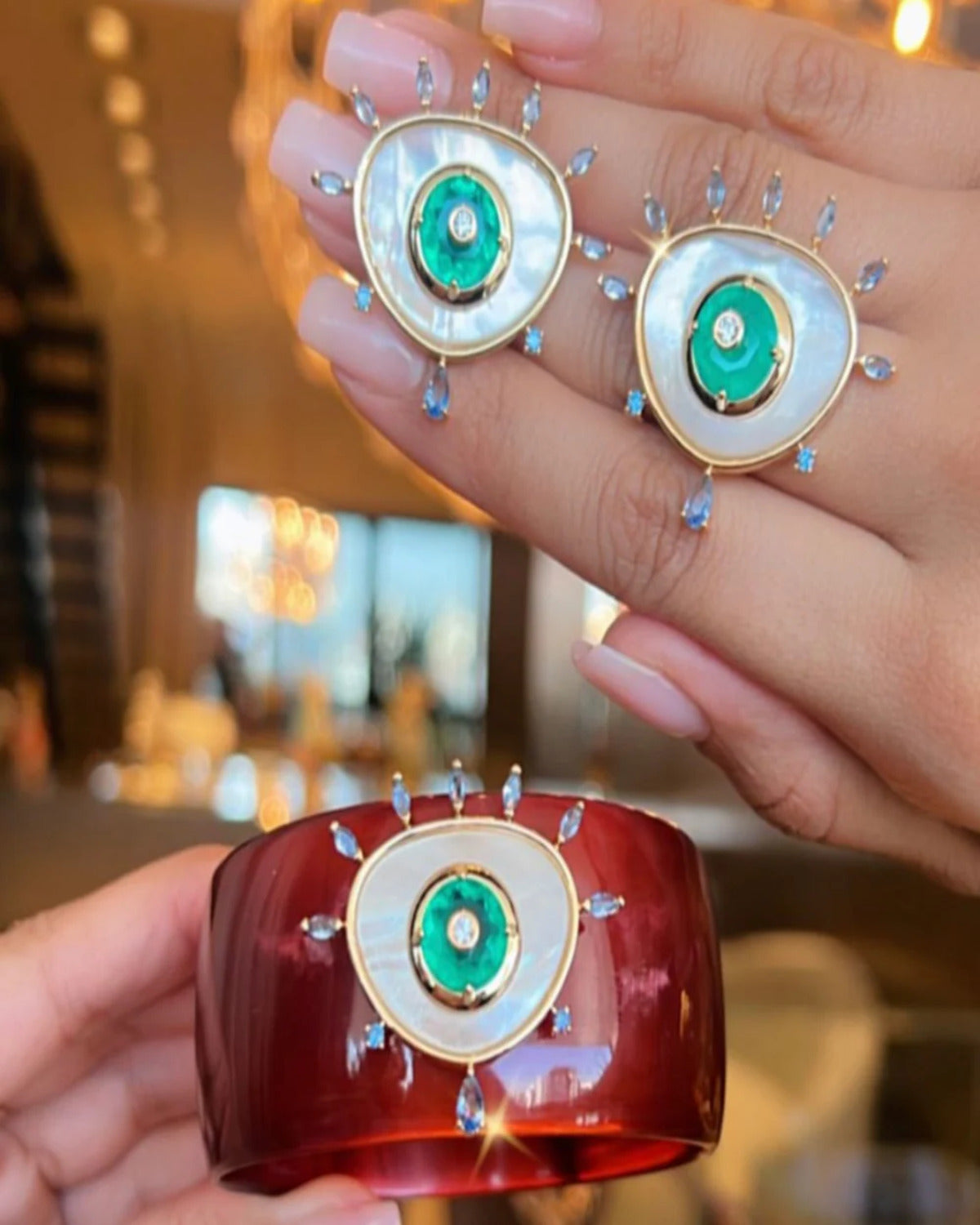 Brinco Olho Grego Madre Festa Adriana Leite Joias