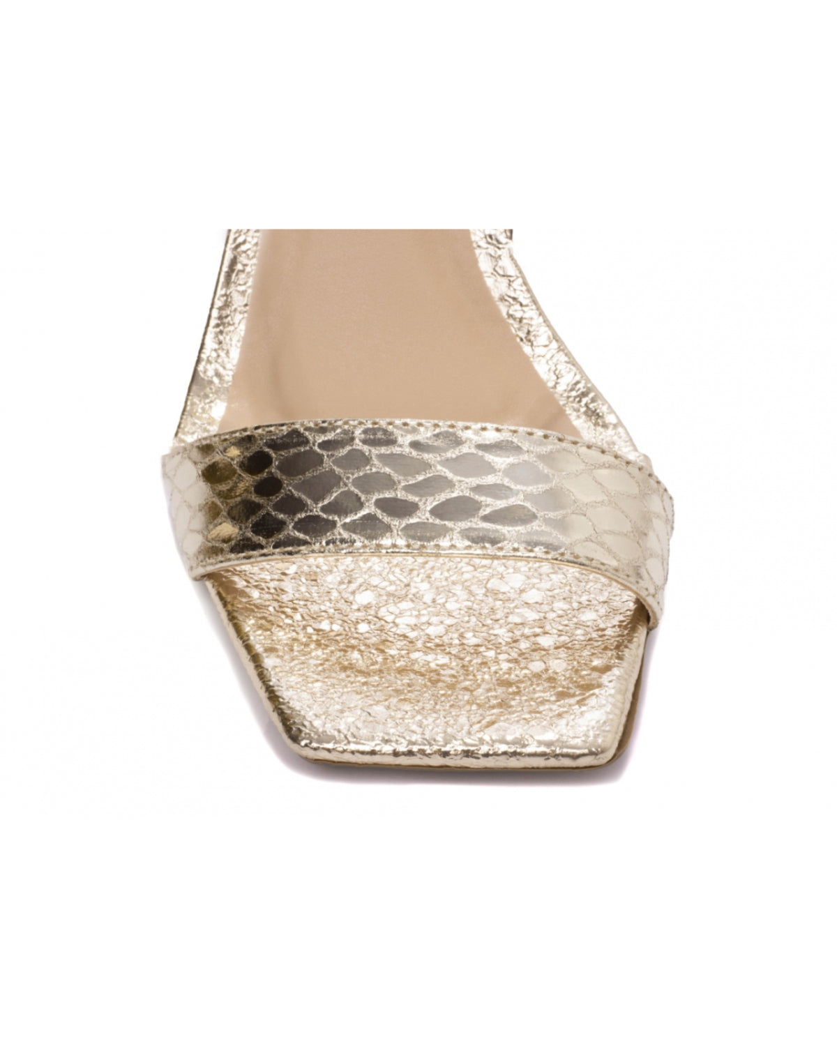 Sandália de Festa Dourada deLira Sapatos e Acessórios
