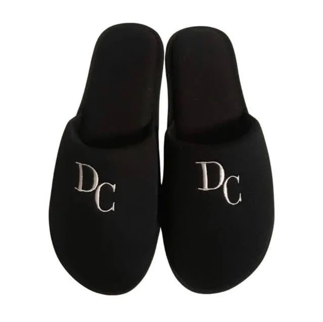 Kit 10 Pantufas Jacquard Preta Personalizada With My Name