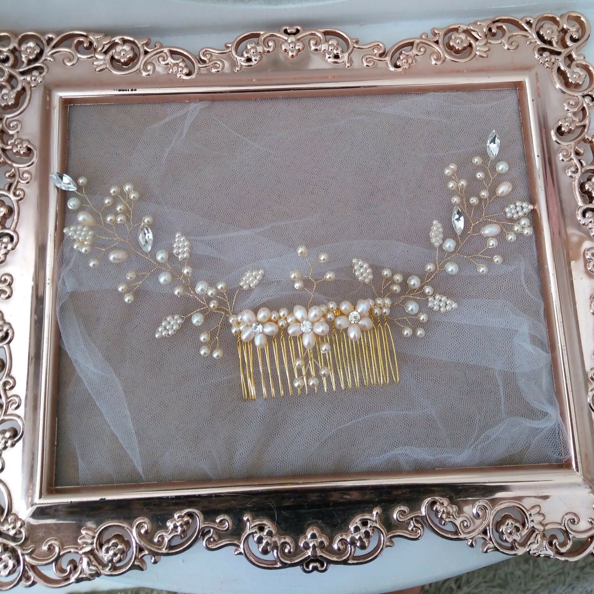 Pente de noiva Love Minelli Atelier