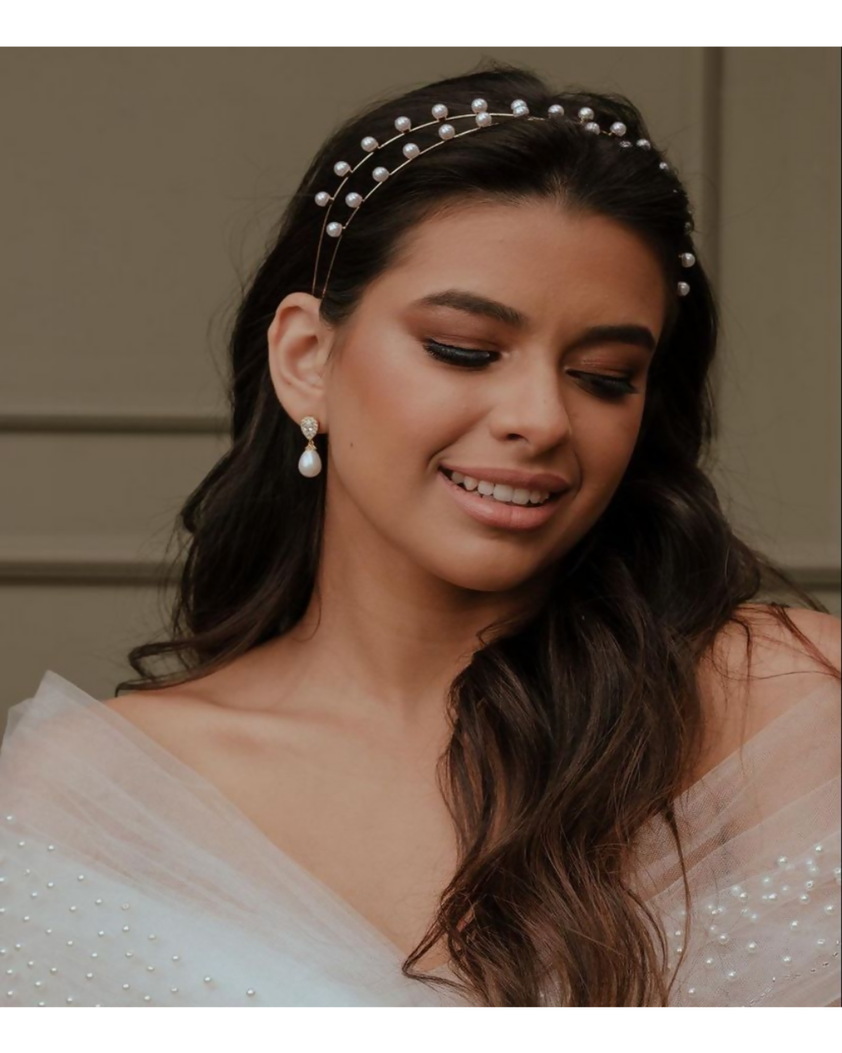 Tiara para Noiva Pérola Barroca Alessandra Cazzaro