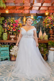 Vestido de Noiva Princesa Plus Size Noiva no Civil