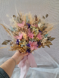 Kit Buquê de Noiva e Grinalda Buquês Flores e Plumas