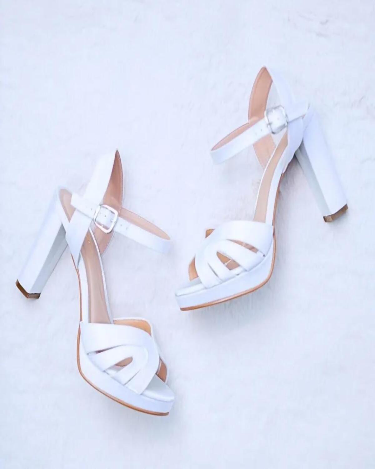 Sandália Peep Toe Nina de Noiva Marina Borja Atelier