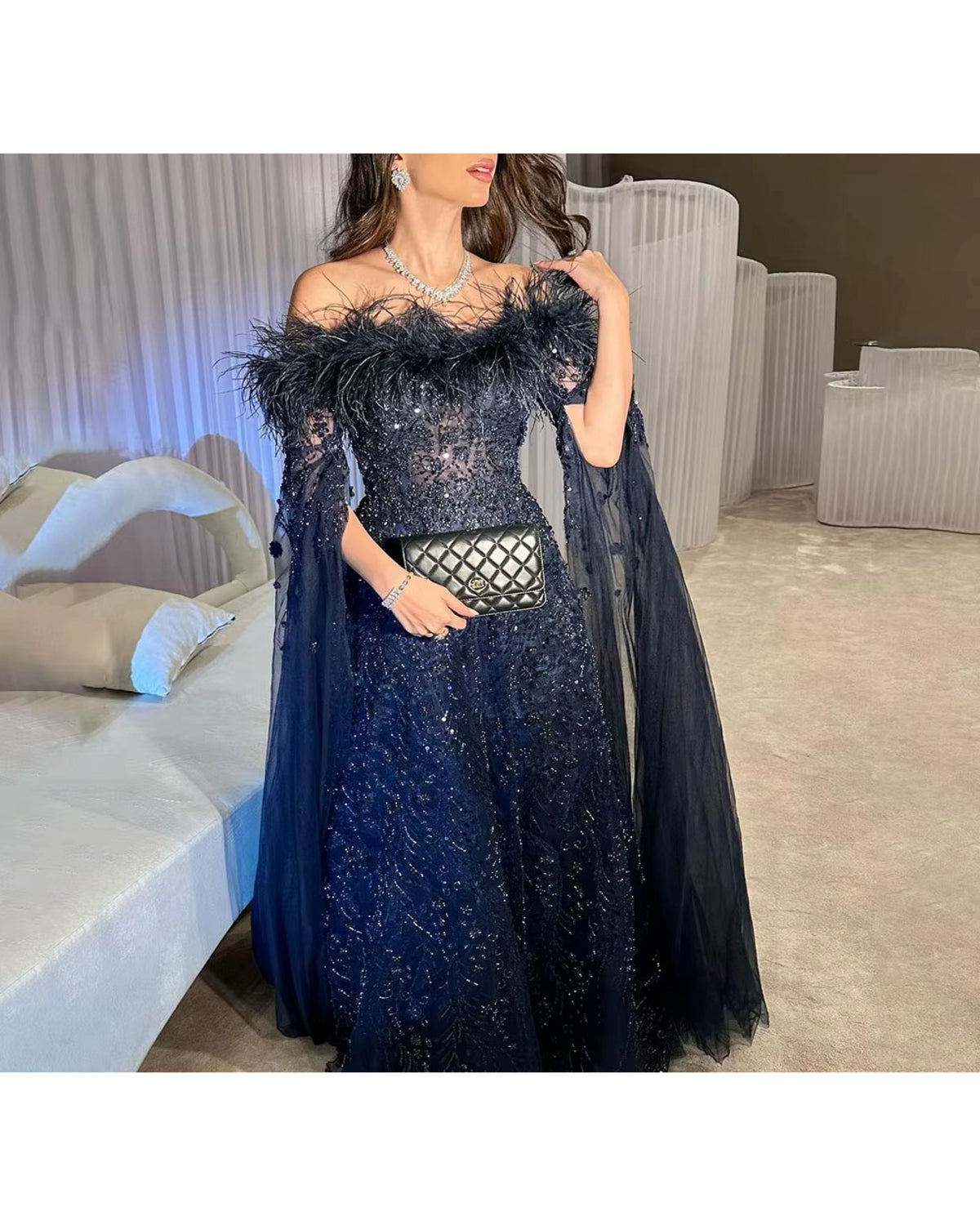 Vestido de Festa Longo Bordado Carol Amallu Oficial