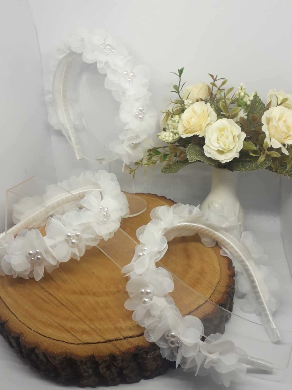 Tiara Infantil Damas flores SilFlores