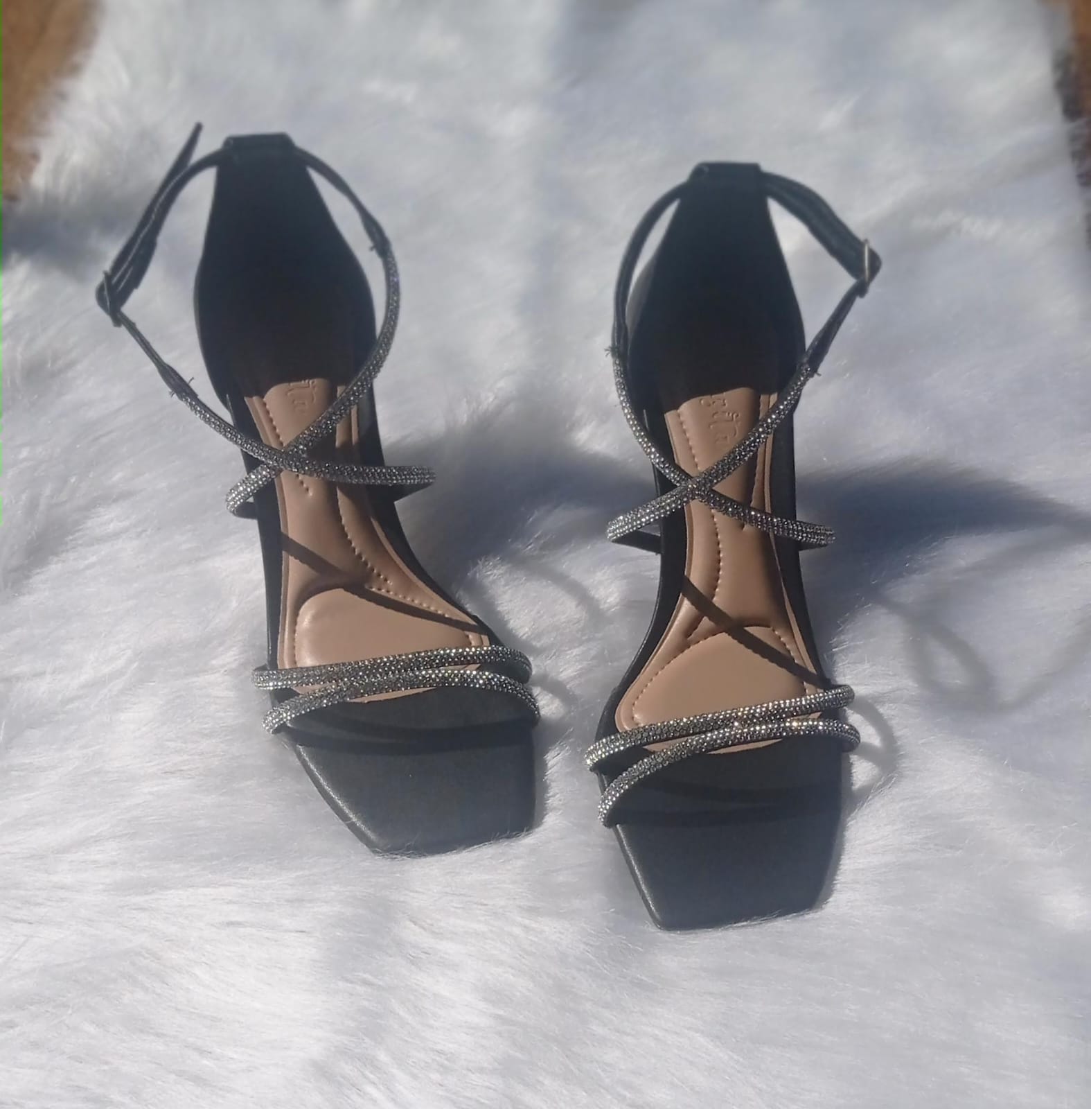 Sandália de Festa Stefânia Cristal Manuzita Calçados