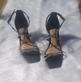 Sandália de Festa Stefânia Cristal Manuzita Calçados